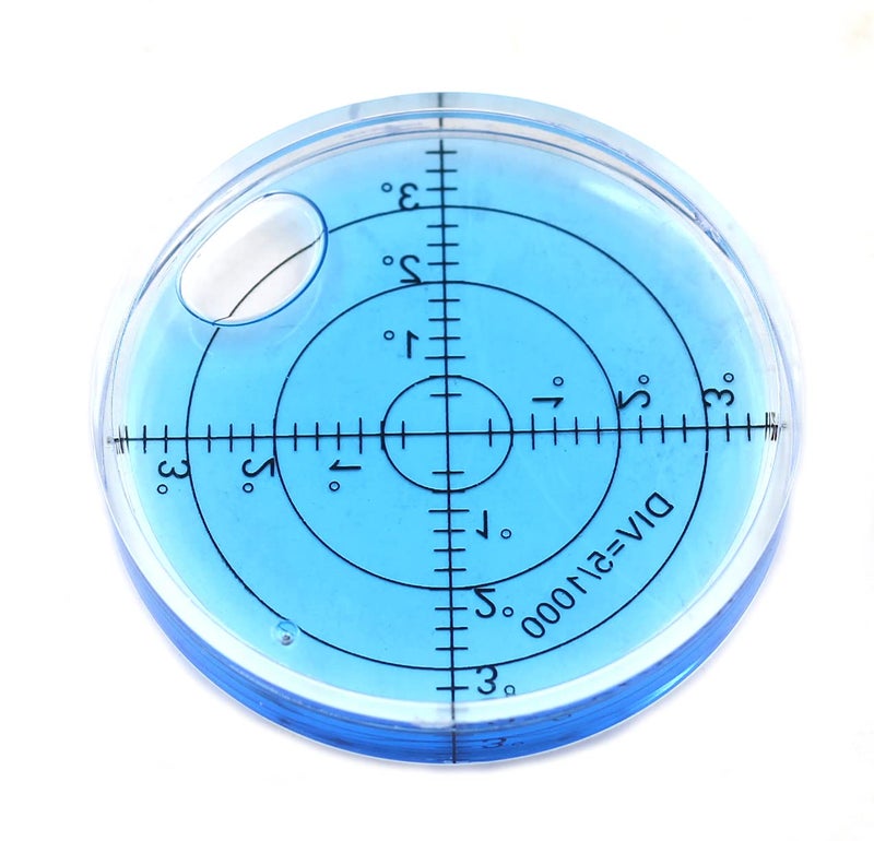 Chiloskit 66mm Bullseye Spirit Level Round Bubble Spirit Leveler Tool Rv Appliances,Accuracy 30' /2mm (Blue) - Image 2